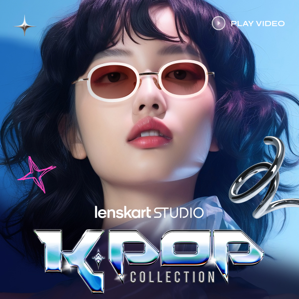 K.SHO Buy Pink Black Full Rim Geometric Lenskart STUDIO K Pop LK S15516